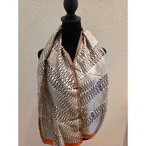 Women's Unbranded Beige Brown Patterned Scarf One Size